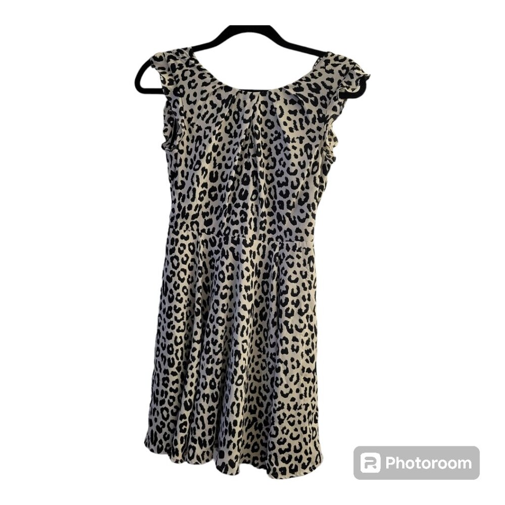 Express Keyhole White Leopard Dress